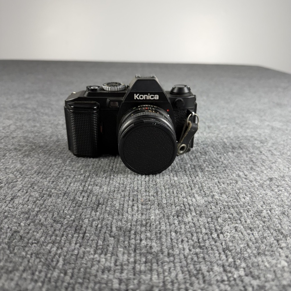 Konica FS-1 35mm SLR Film Camera Black Hexanon AR 50mm‎ F1.7 Lens Japan